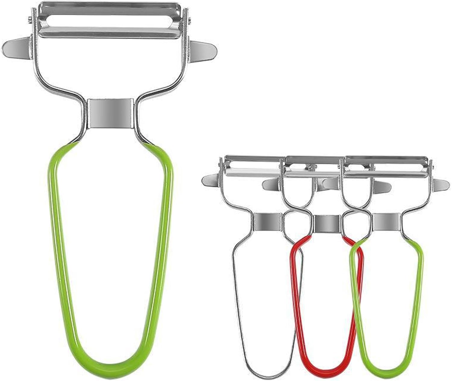 3Pack Germany Universal Ultra Sharp Stainless Steel Vegetable Y Peeler for Potatoes, All Fruits & Veggies | Non-Slip Comfortable Handle