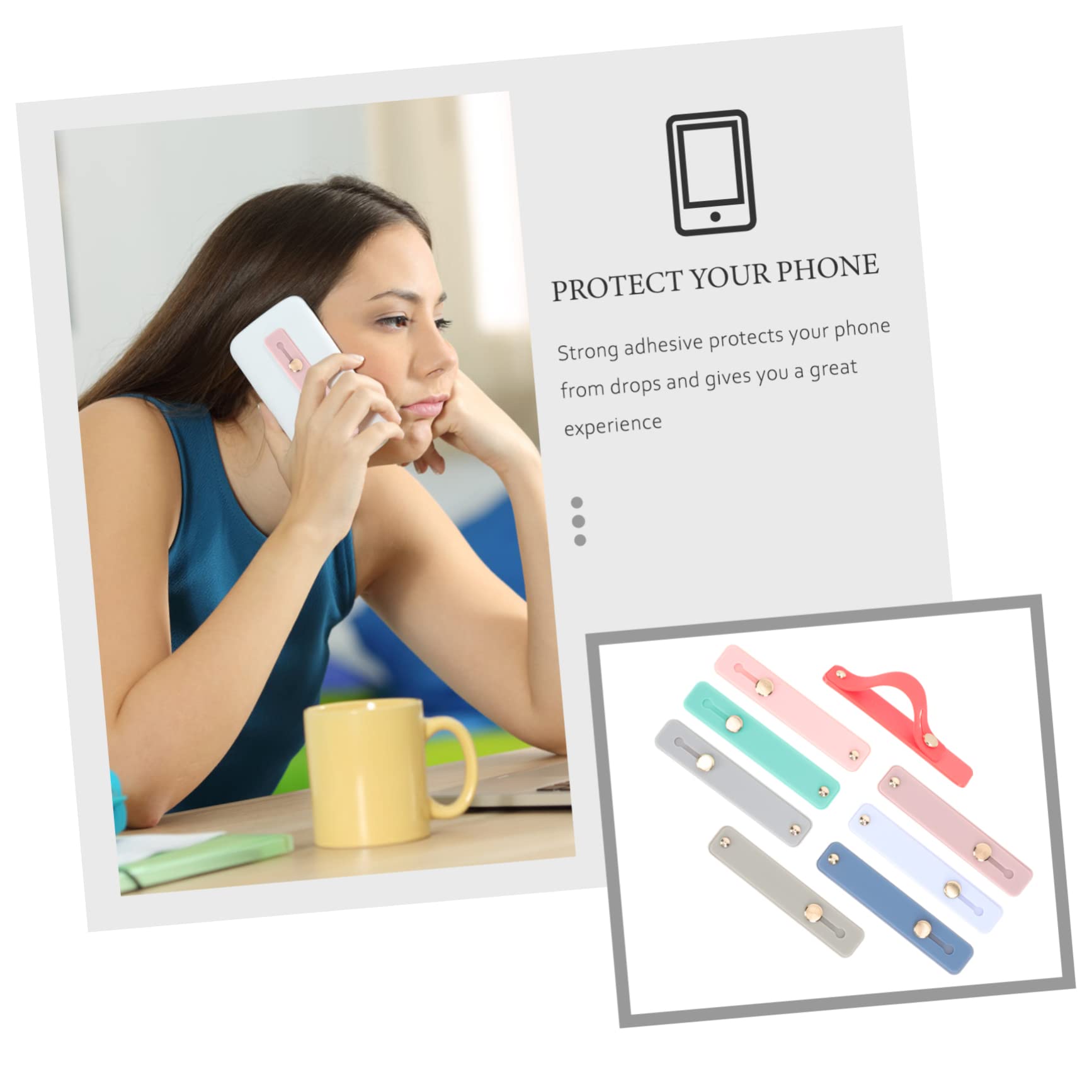 Gadpiparty Handy Fingerhalter Klicker Handhaben Telefon Lanyard Ram Finger Halterung Für Handy Mobile Phone Stand Finger-finger-ständer Universeller Handygriff Kieselgel