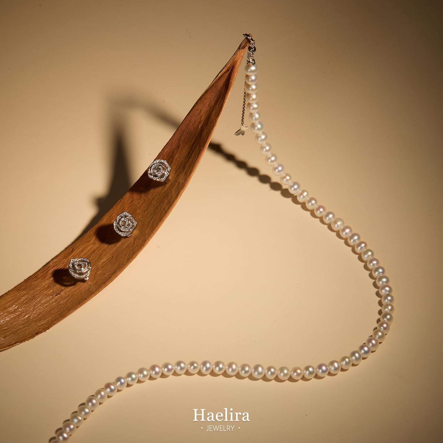 Pearl Necklace for Women, 18.11 Inch Freshwater Pearls Necklace, Sterling Silver Rose Pearl Button, Dainty Minimalist Perfect Jewelry Gift - Image 8