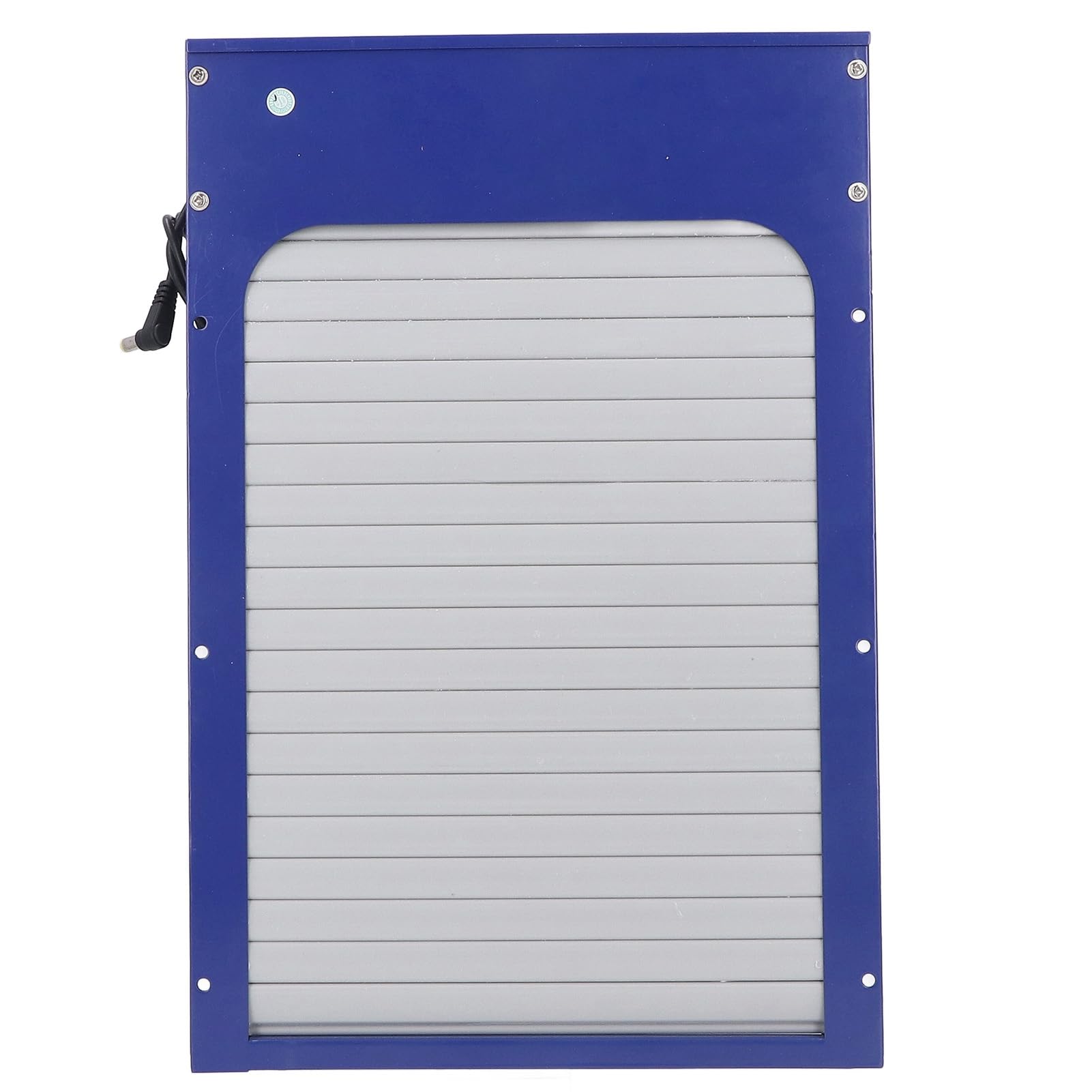Fockety Puerta Automática para Gallinero, Puerta Automática para Gallinero con Tempelizador, Controlador con Pantalla LED Y Panel Solar, de Aluminio para