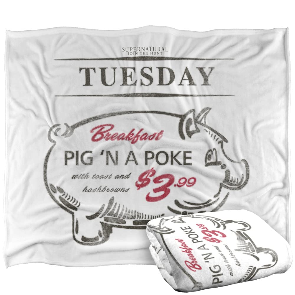 SUPERNATURAL Pig 'N' Poke Officially Licensed Silky Touch Super Soft Throw Blanket 152 x 127 cm