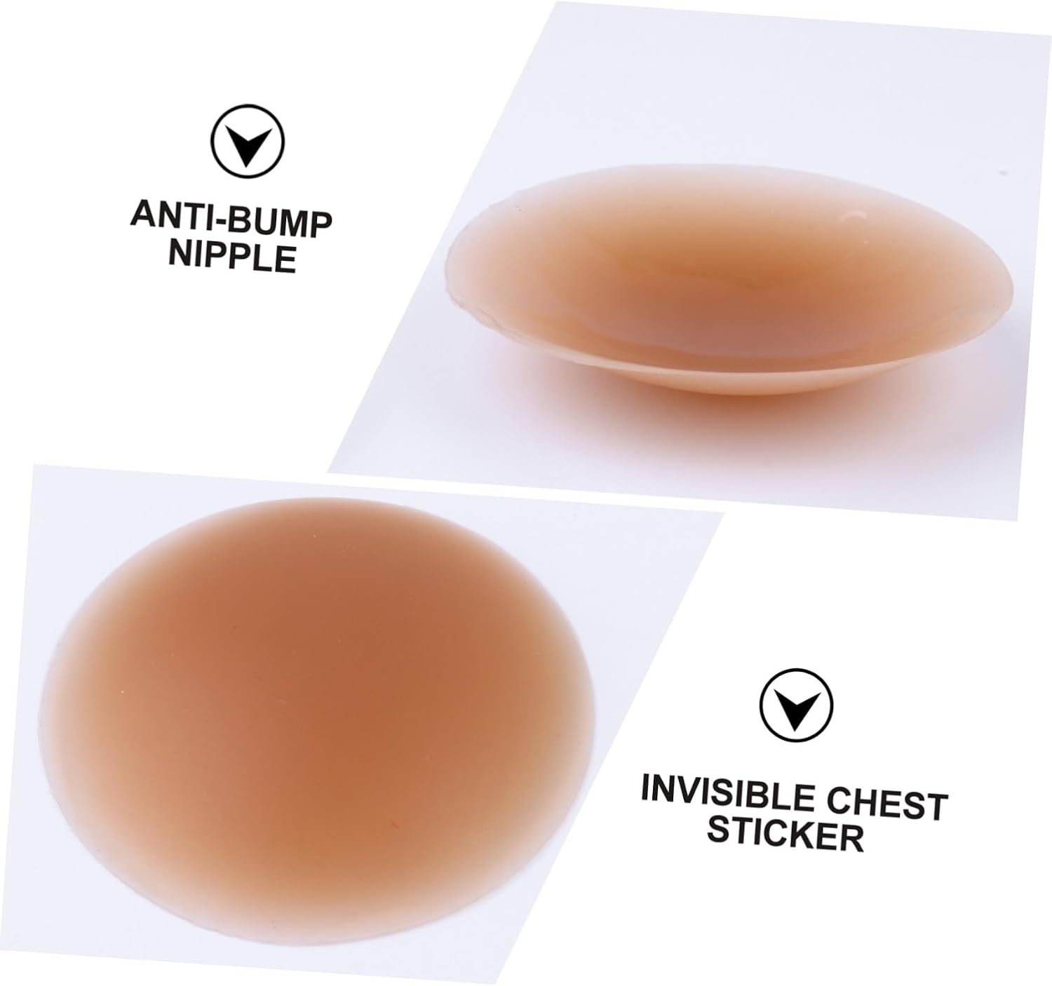 Women Breast Pads Silicone Invisible Chest Stickers for Chest Decoration