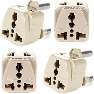 OREI USA to South Africa, Botswana, Namibia & More (Type M) Travel Adapter Plug - 2 in 1 - CE Certified - RoHS Compliant - 4 Pack - White Color (DB-10L-4PK)