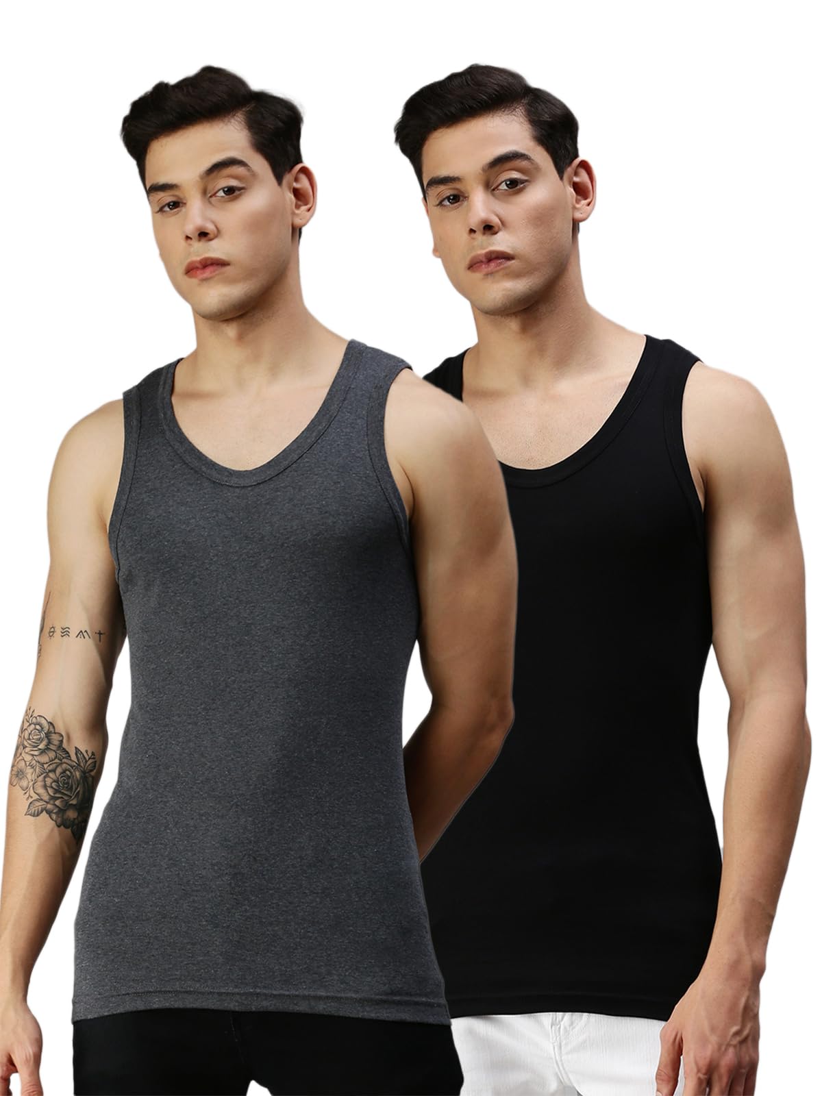 onn 100% Cotton | Breathable | Round Neck Sleeveless Men's Vest |Soft & Comfortable Man's Inner, Ultralight Baniyan for Man|Freedom of Movement-picture-11