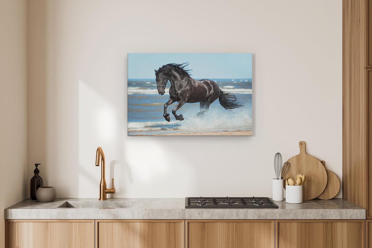 Artaza Cuadros Decoración Salón Modernos Caballo - 90x60 cm - Cuadros Decorativos Playa - Decoración Pared Hogar - Lienzo Animales