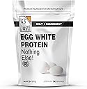 It's Just! - Egg White Protein Powder, Made in USA from Cage-Free Eggs, Dried Egg Whites (Unflavored, 8oz)