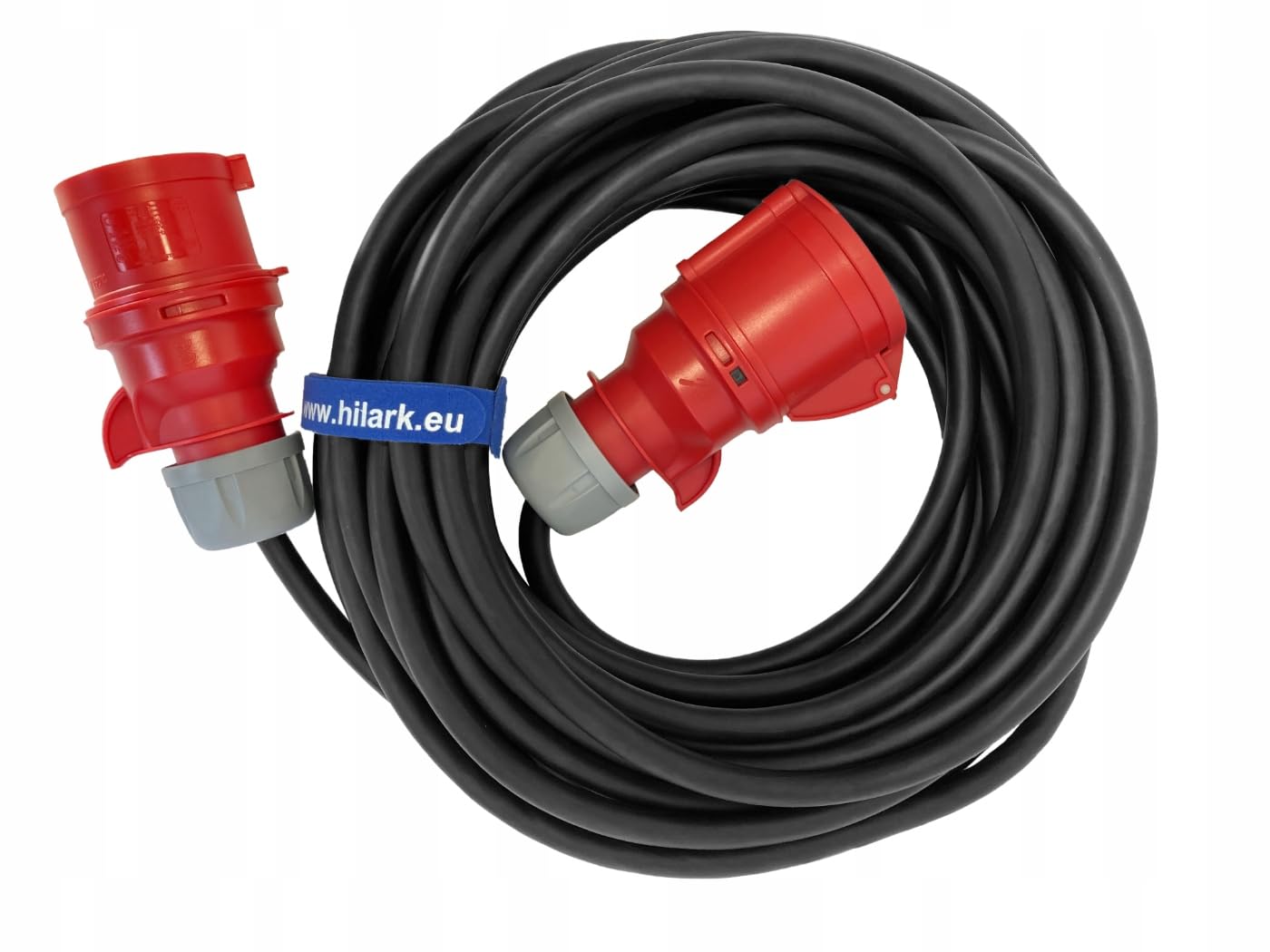 Hilark Cable Tech CEE Starkstrom-Verlängerungskabel 16A 5x2,5 25m OWY H05VV-F PVC
