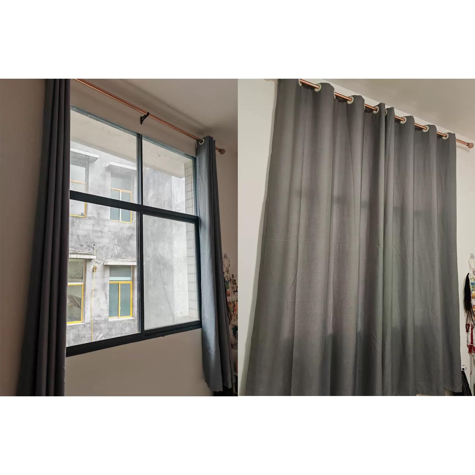 Tringle en métal de qualité supérieure pour 100 à 320 cm - Mât lourd de 28 mm de diamètre - Idéal pour la chambre à coucher - Montage facile sur le dessus et le côté (ensemble simple de 200 cm)
