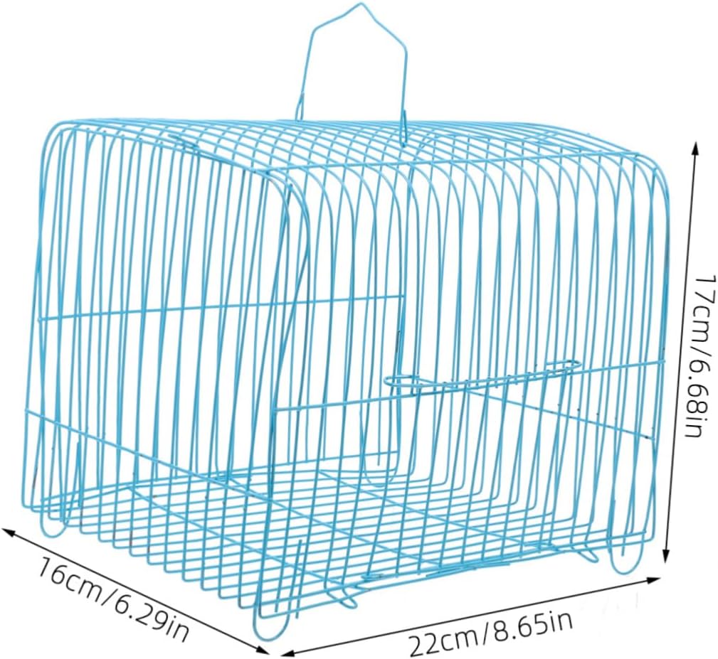 Kisangel Bird Travel Carrier Lightweight Portable Cage for Parakeets Bird Cages