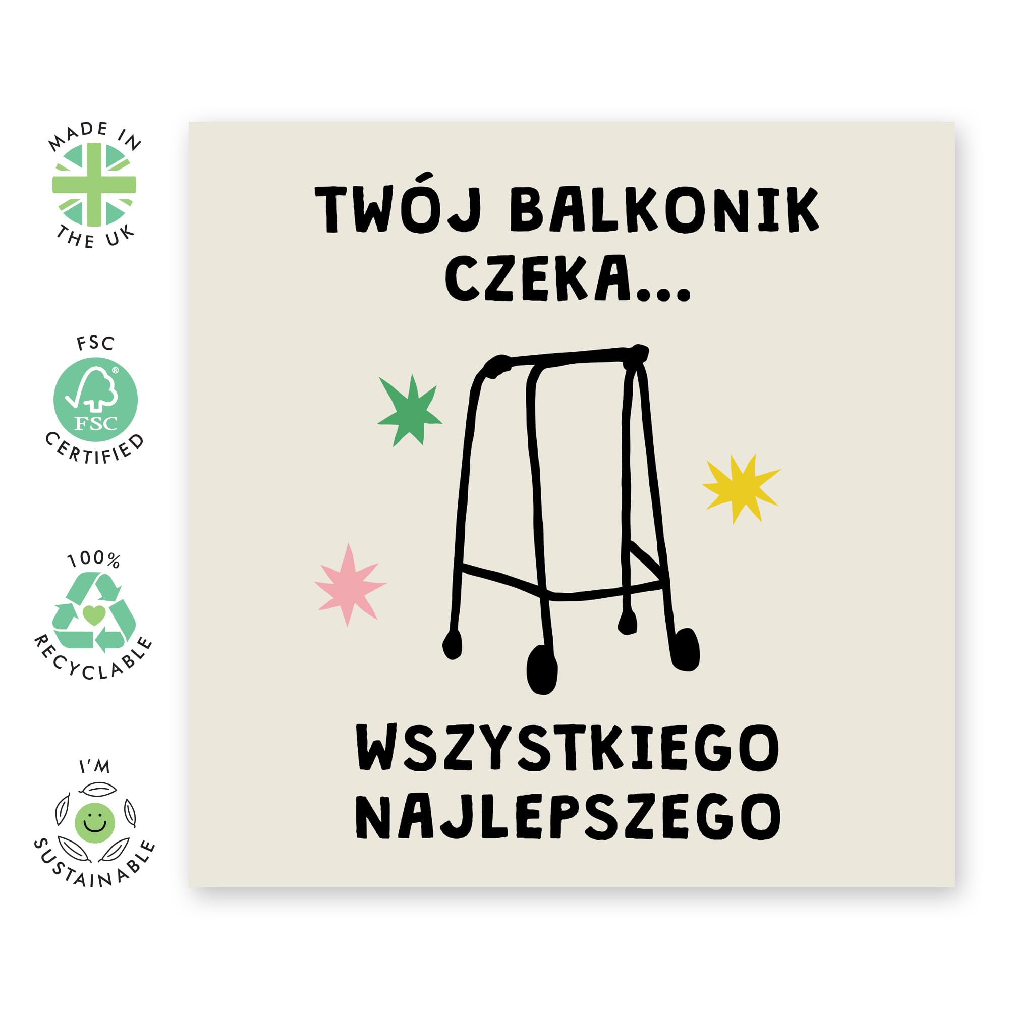 Kartka „Twój rydwan czeka” – śmieszna kartka urodzinowa dla mamy, taty, dziadka, babci, brata, siostry – dla 50-latka, 60-latka, 70-latka, 80-latka – dowcip o wieku