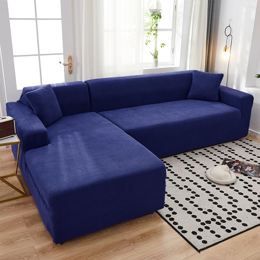 Housses de canapé extensibles 4 places en maille polaire ultra douce