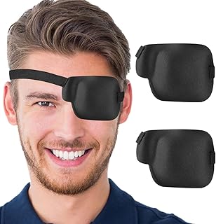 2PCS Eye Patches for Adults, 3D Eye Patch Medical,Ajustable Eyepatch for Amblyopia Lazy Eye Treatment Recovery after Cataract Surgery(Left Eye)…