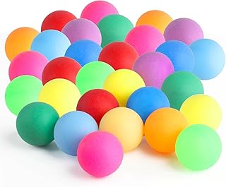30 Pcs Table Tennis Balls, 40mm Colored Ping Pong Balls, for Cats and Dogs Party, Plastic Colorful Table Tennis Ball for Arts and Crafts, Homeschool, Sports, Beginners Adults