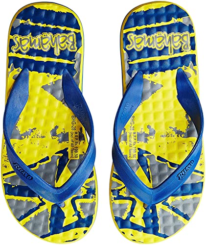 Image of BAHAMAS Men's BH0028G Yellow N. Blue Flip Flops 9 (BH0028GYLNB0009)