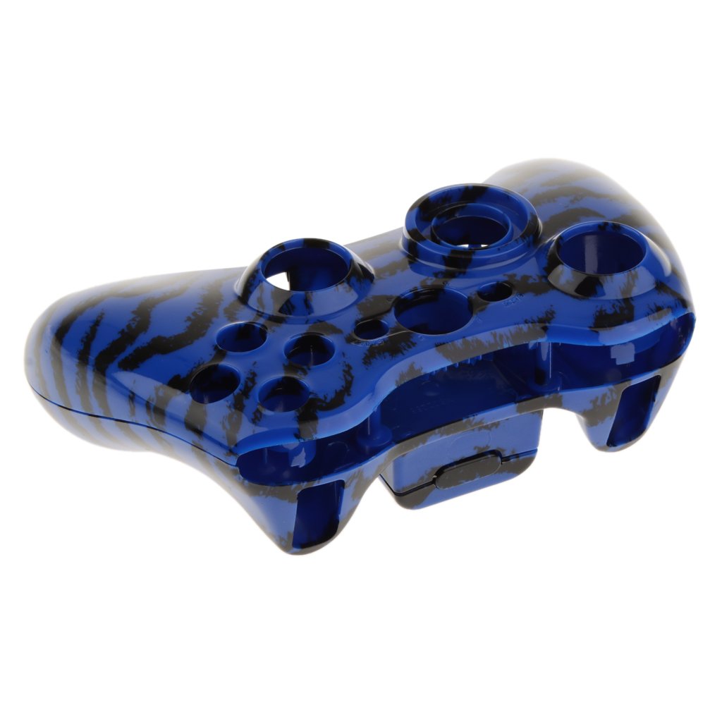 Plastic Replacement Case Shell Skin Button Housing Kit for Xbox 360 Controller-Blue Tiger Easy Install Gaming Electronics