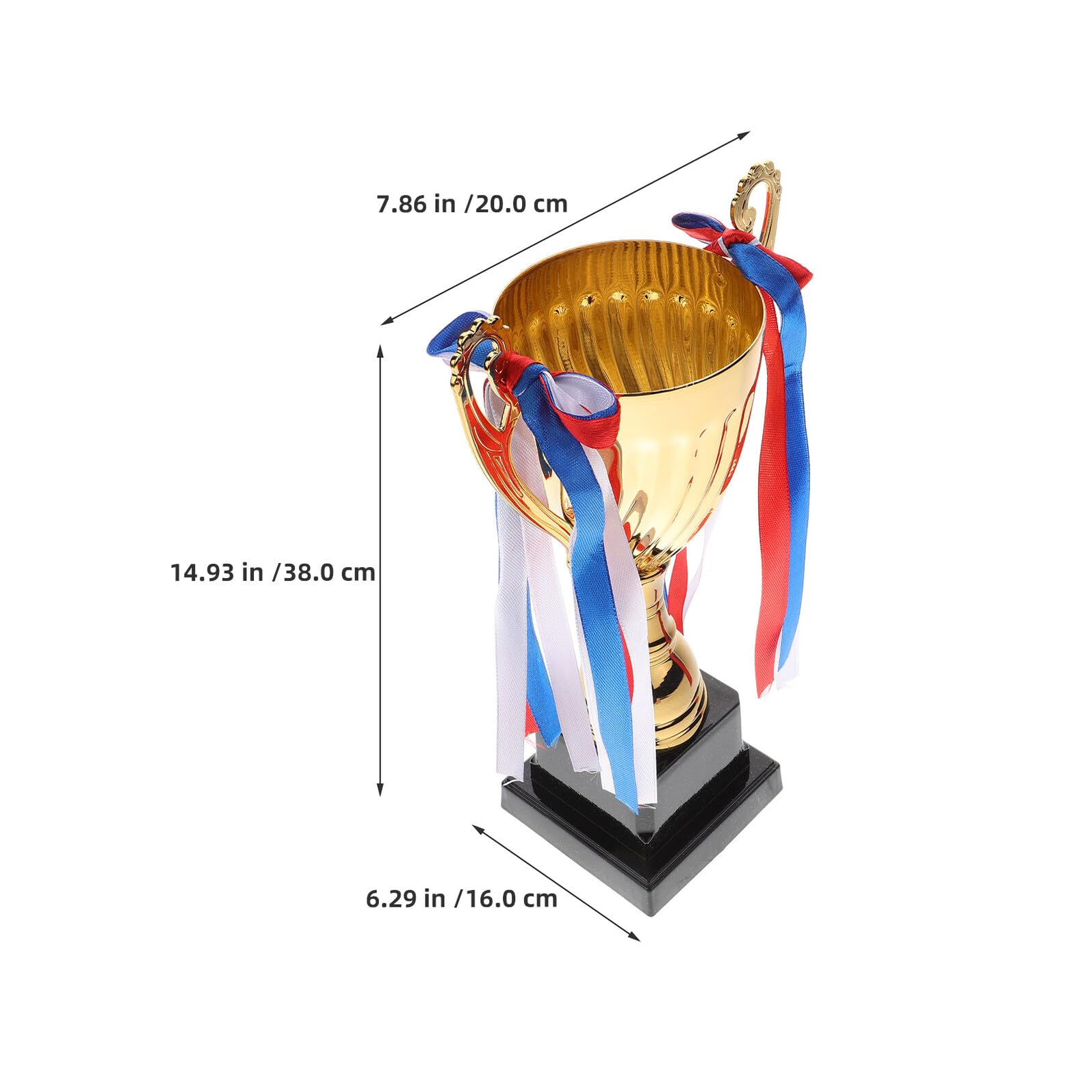 GALPADA Trofeo de Metal Dorado para Competición Deportiva Copa Grande Base Sólida Premio para Ganadores en Torneos Escolares y Eventos de Fútbol