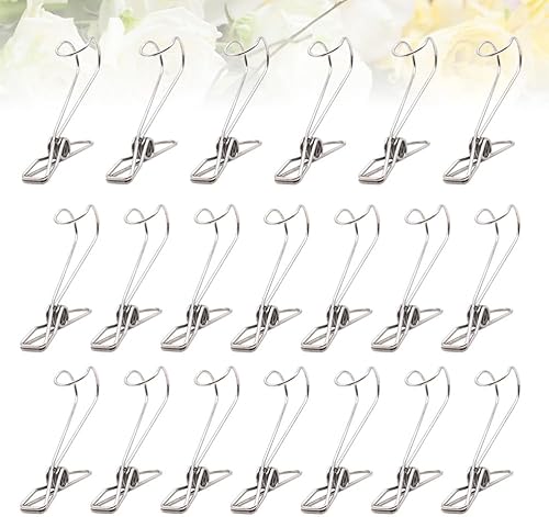 Miniatura 3 de Cabilock 20 perchas de alta resistencia con clips de metal resistentes para colgar abrigos, perchas de metal resistente, ganchos de metal