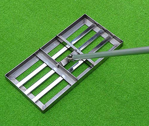 Golf Garden Grass Levelawn, Level Move Drag Mop aus Edelstahl, Hochleistungs-Rasen-Push-Levelawn-Werkzeug mit großer Kapazität Golfausrüstung,