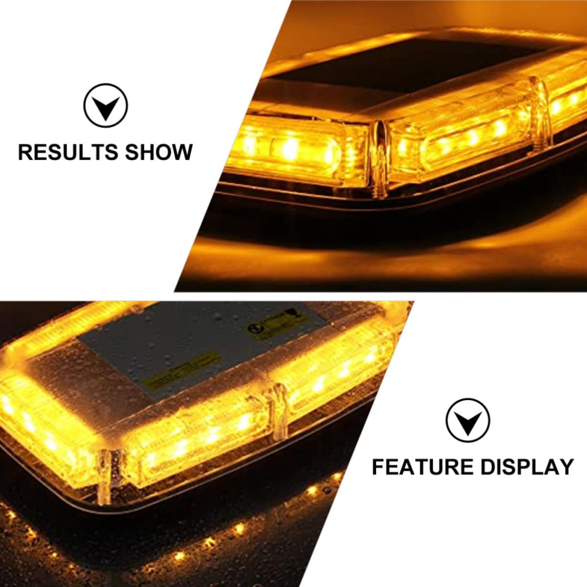 Luz de Emergencia para Coche LED 24 Leds, Baliza Intermitente de Advertencia, Material Abs, Alto Rendimiento Eléctrico para Vehículos y Camiones en Niebla y Lluvia
