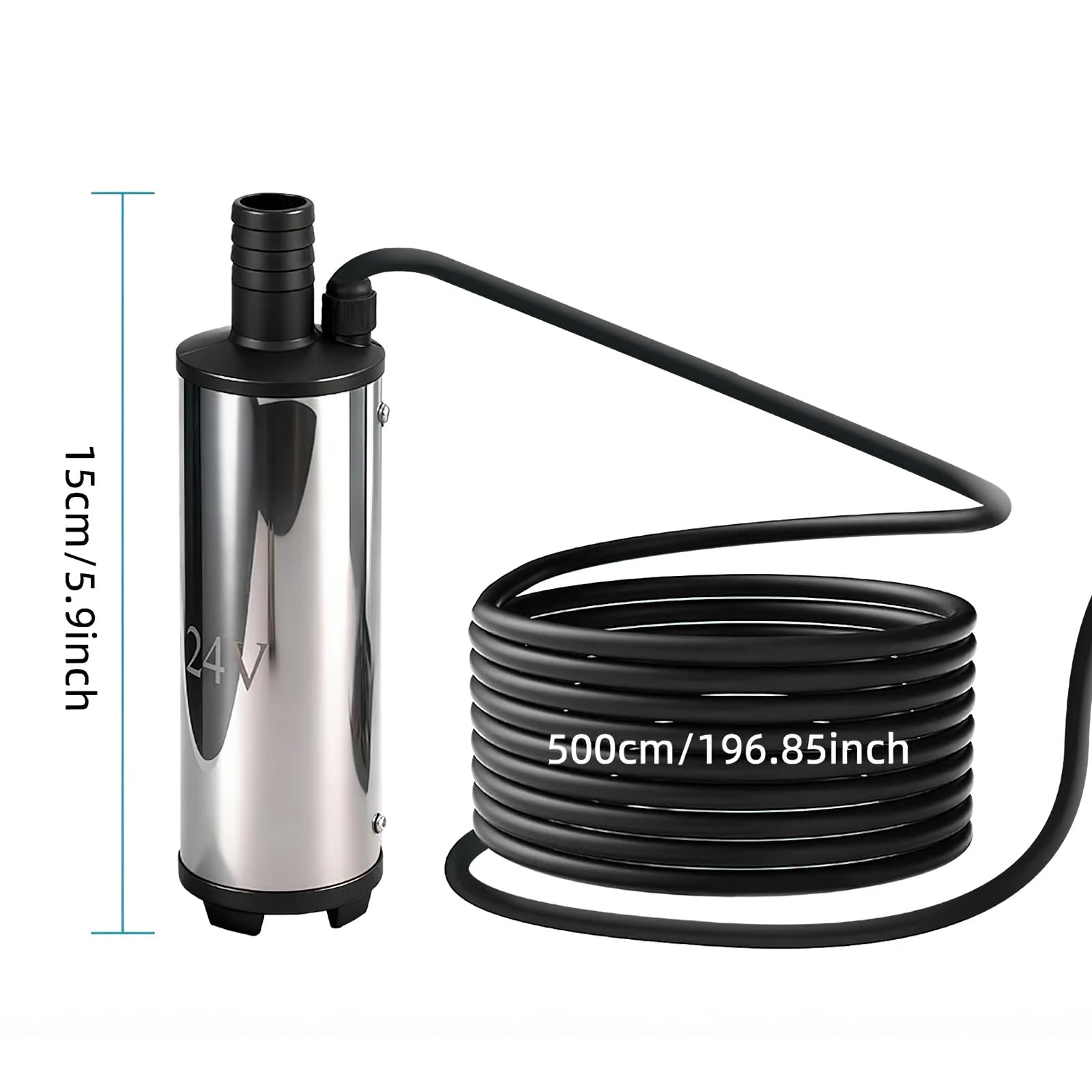 Bomba de agua portátil para batería de litio Makita de 18 V, bomba de transferencia de 21 V con cable de 5 m, bomba de agua eléctrica para piscinas, acuarios, fuentes, estanques y juegos de agua - 4