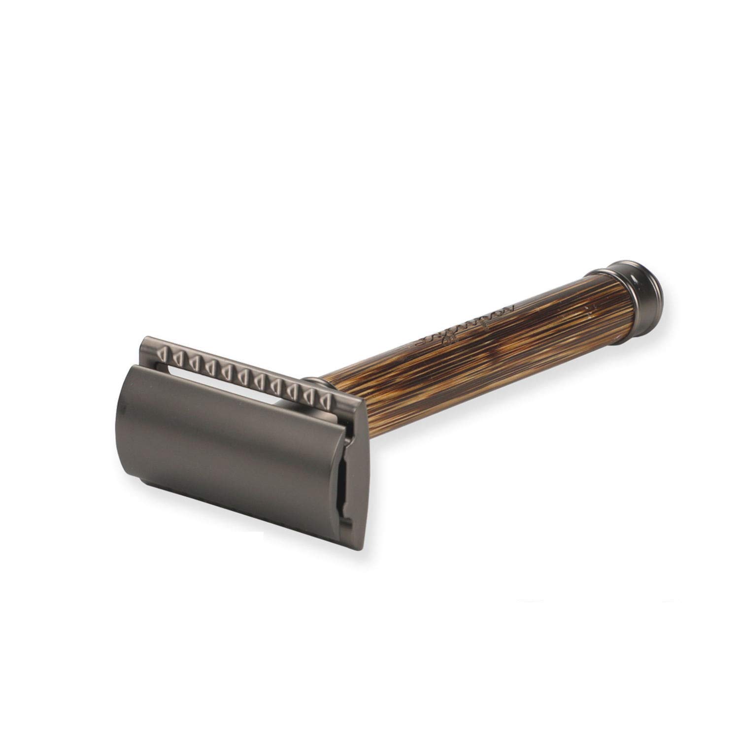 Double Edge Safety Razor for Men with 10 Blades, Lyeiaa Classic Long Natural Bamboo Handle Shaving Razor with A Metal Waterproof Head, Collector's Edition Gift for Family & Friends