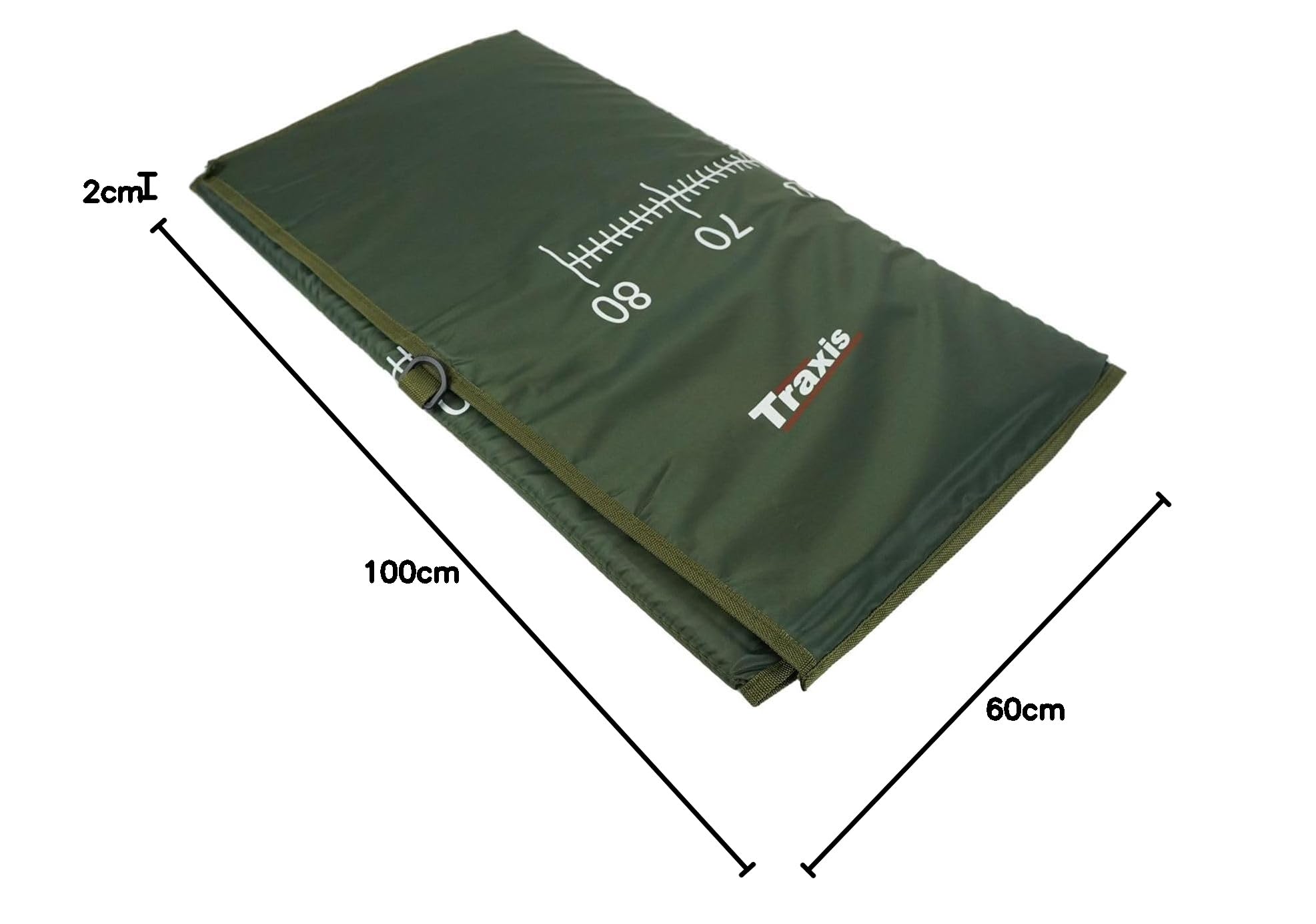 Traxis Abhakmatte - Fischfreundlich & Tragbar - 100x60cm - Mess- und Fotofunktion - Leichtes Design - Perfekt für mobiles Angeln