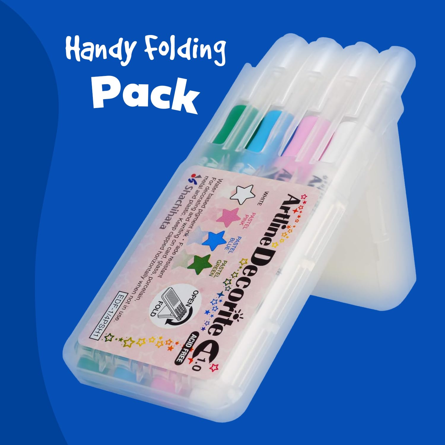 Amazon | シャチハタ アートライン ペン デコライト 4色セット 1 丸