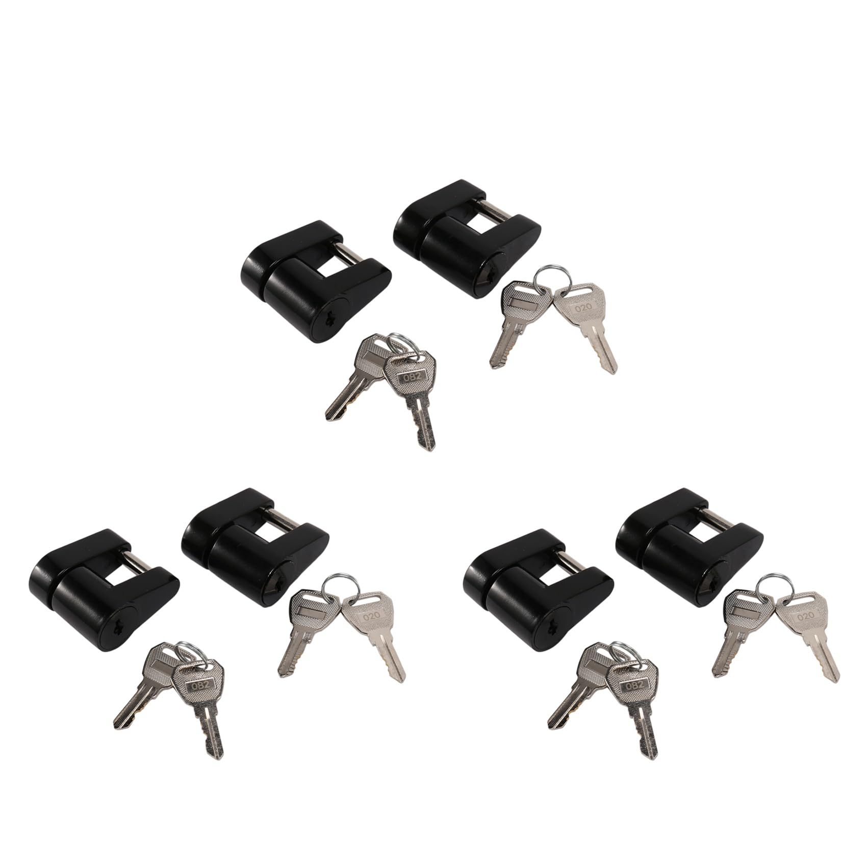 6 Set di Accoppiatore Gancio di traino Blocco di Accoppiatore Trailer 1/4 Pollice Pin Hitch 3/4 Apertura alare Accoppiatore per Camion Rimorchio RV Barca