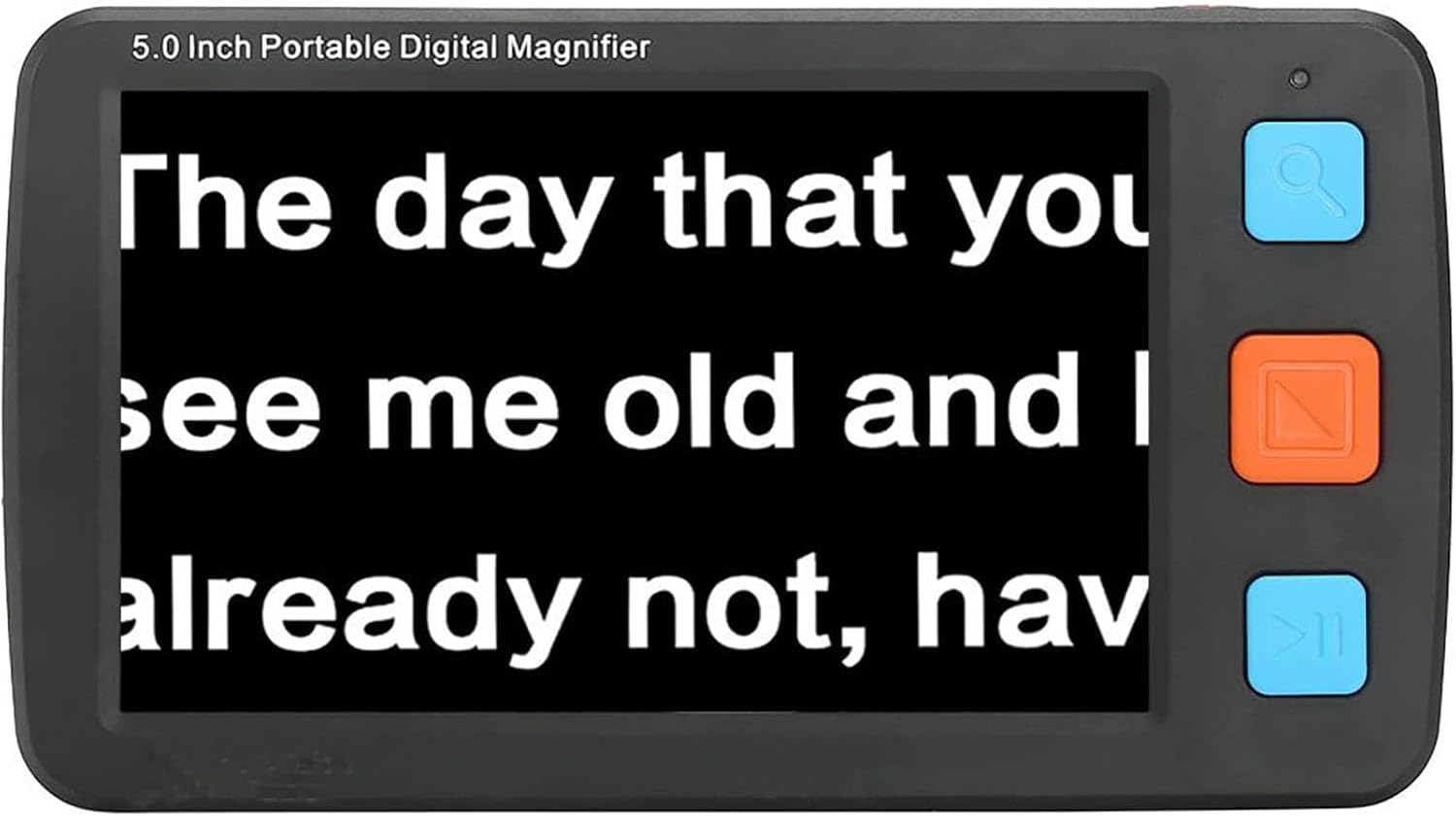 Portable Digital Magnifier, 4X-32X Amplification Adjusted Video Magnifier, 5.0 Inch Electronic Handheld Magnifying Glass Visual Aids, for Visually Impaired, Low Vision, Color Blindness