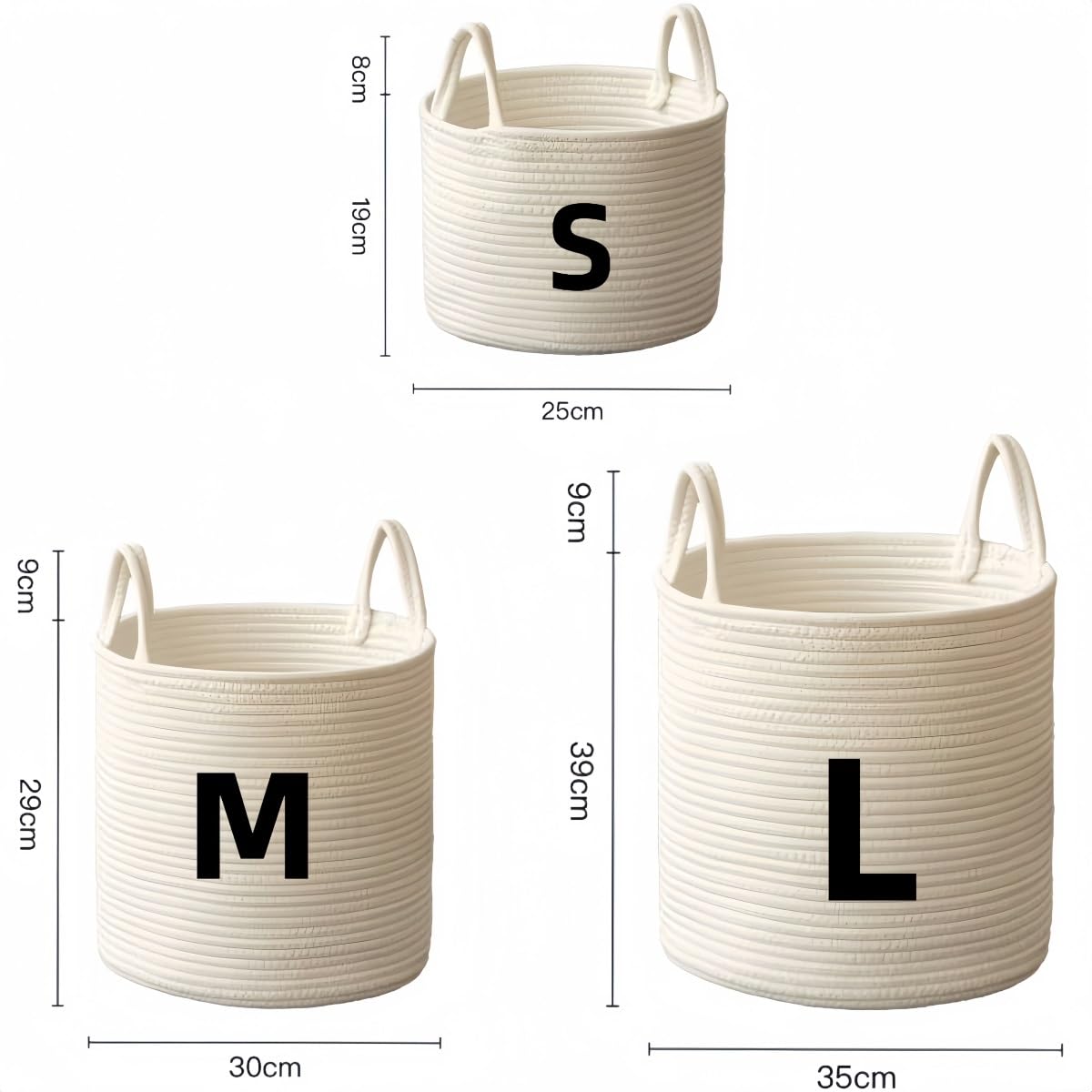 Panier À Linge Personnalisé Avec Nom, Grand Panier En Corde De Coton Tissé Pour Chambre À Coucher, Comme Poubelle À Vêtements Sales Et Organisateur De Rangement Polyvalent Pour Jouets(Brown,L)