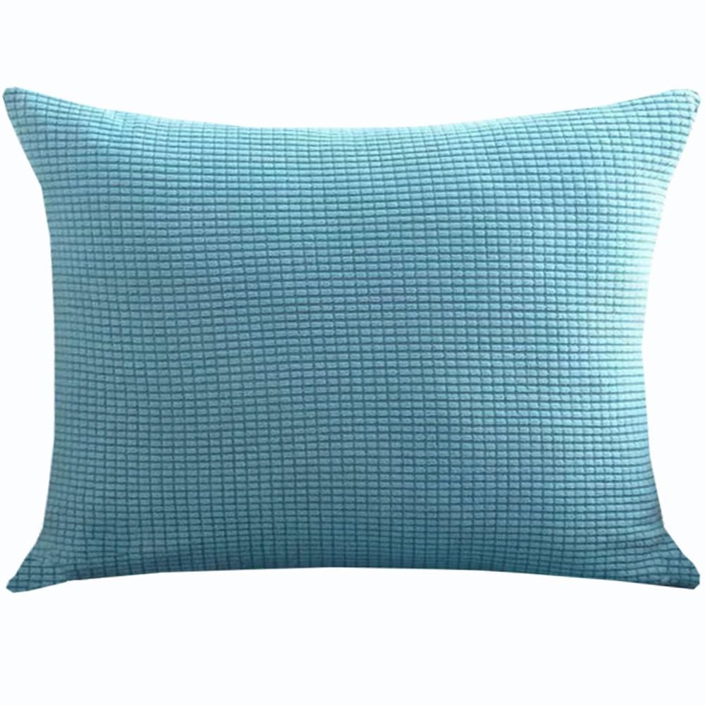 Swj-Swjssb Light Blue Super King Size Pillow Cases,Square Extra Large Cushion Covers 90X90,70X70,80X80 Cm Soft Stretch Pillow Cover With Invisible Zipper Decorative Pillowcases For Sofa Couch(,60X90 Cm (1Pc))