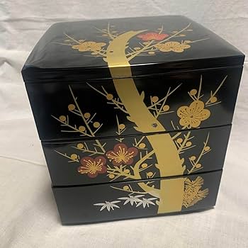 会津塗り重箱(取手付き木箱入り) Amazon.co.jp: 台付き重箱 漆器 会津塗 3段 1193 : ホーム&キッチン