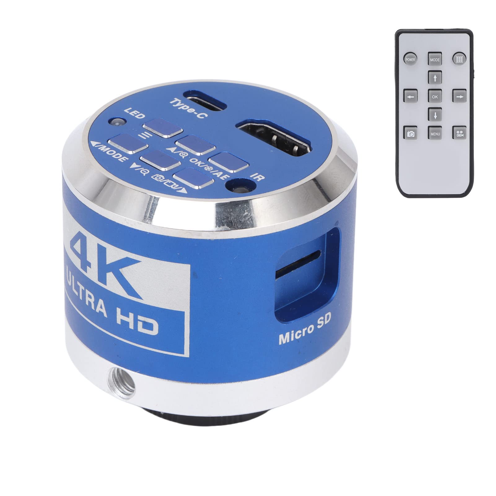 Digitale Mikroskopkamera 4K HDMI, Hochauflösende Labor-Industrie Kamera mit UVC-Schnittstelle für Video Fotografie Aufzeichnung 3840x2160 bei 30fps und 1920x1080 bei 120fps