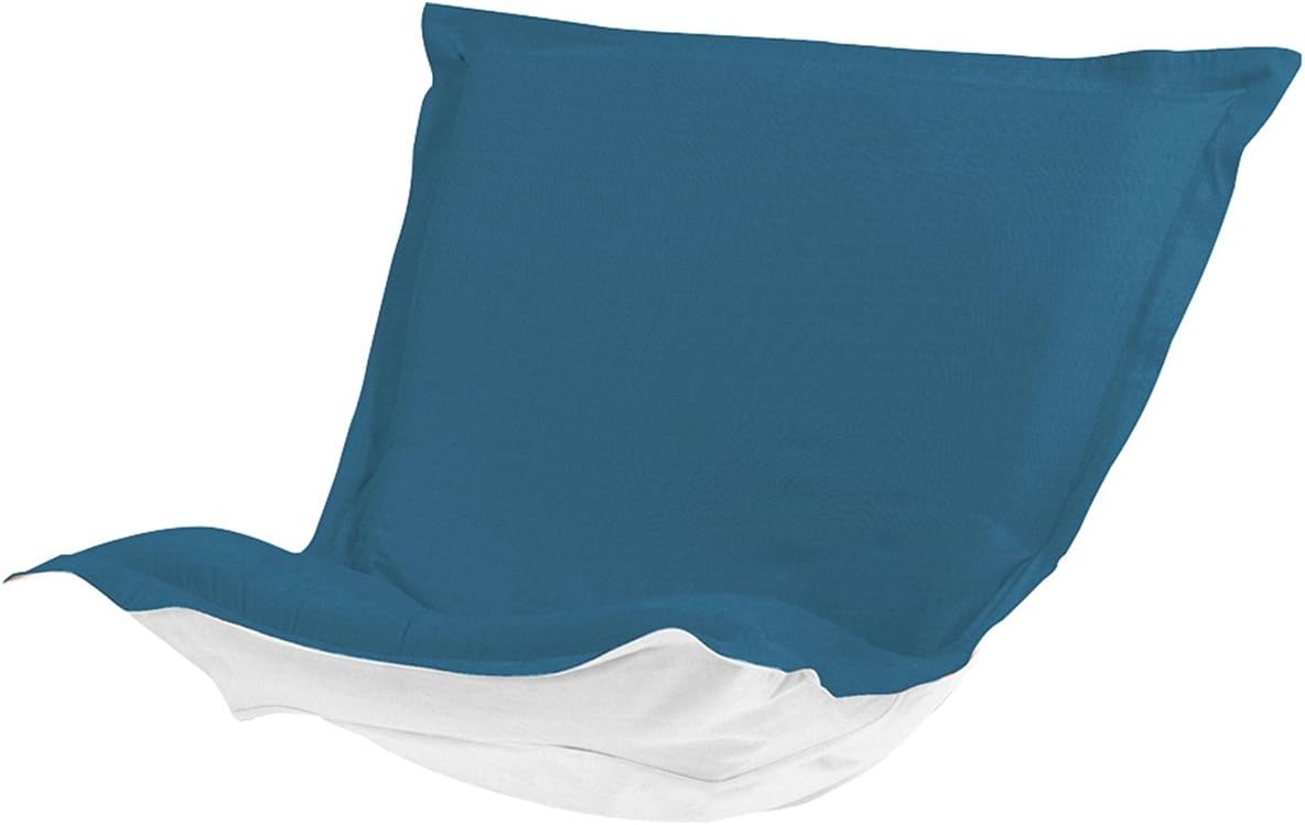 howard elliott puff chair cushion with cover, butterfly sling chair replacement cushion with 100% sunbrella acrylic for puff chairs & furnitures, 49 x 40 inch, seascape turquoise