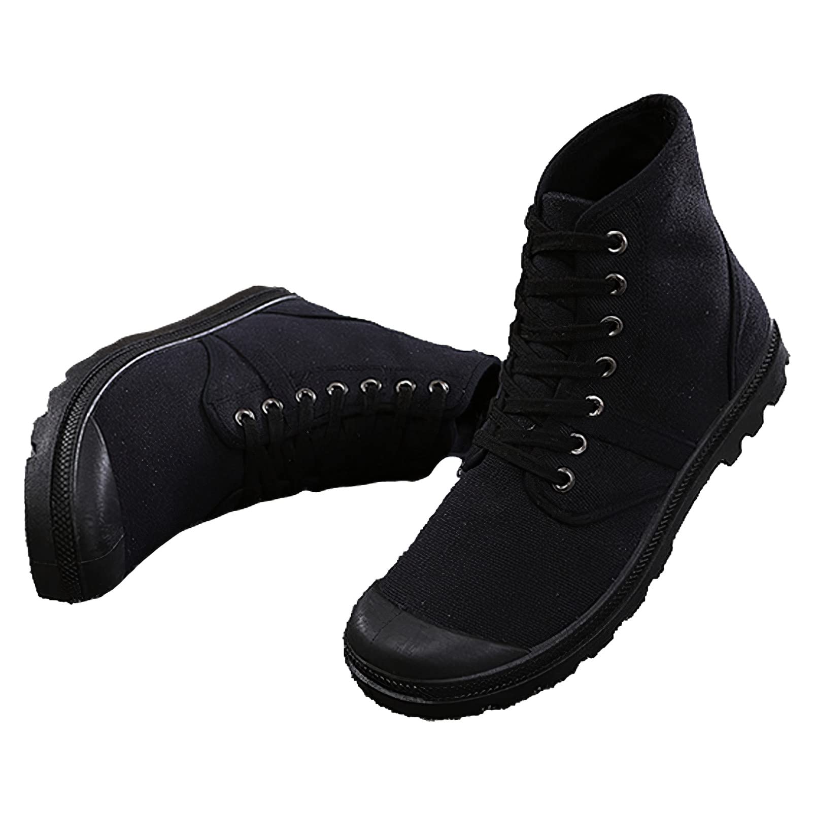 ANUFER Unisex Uomo Donna Caviglia Alta Stivali di Tela Allacciate Informale Sneakers