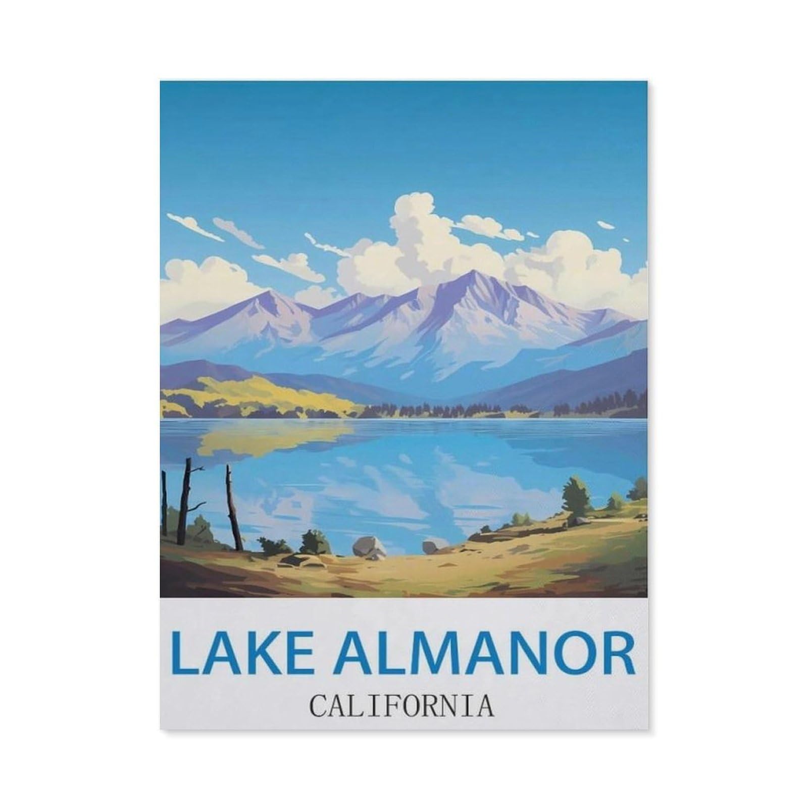 Lake Almanor California，Tin Signs Funny Vintage Metal Sign Plaqu Poster Wall Art Pub Bar Kitchen Garden Bathroom Home Decor(15x30cm）6x12 inch-ED77