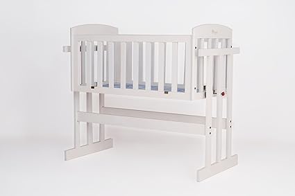 Arcedo Amber 2 in 1 Wooden Cradle for Baby New Born Baby Swing Cradle | Baby Crib with Mosquito Net, Baby Jhula with Swing Lock Function| Baby Bed Wooden Cot for Sleeping (White)