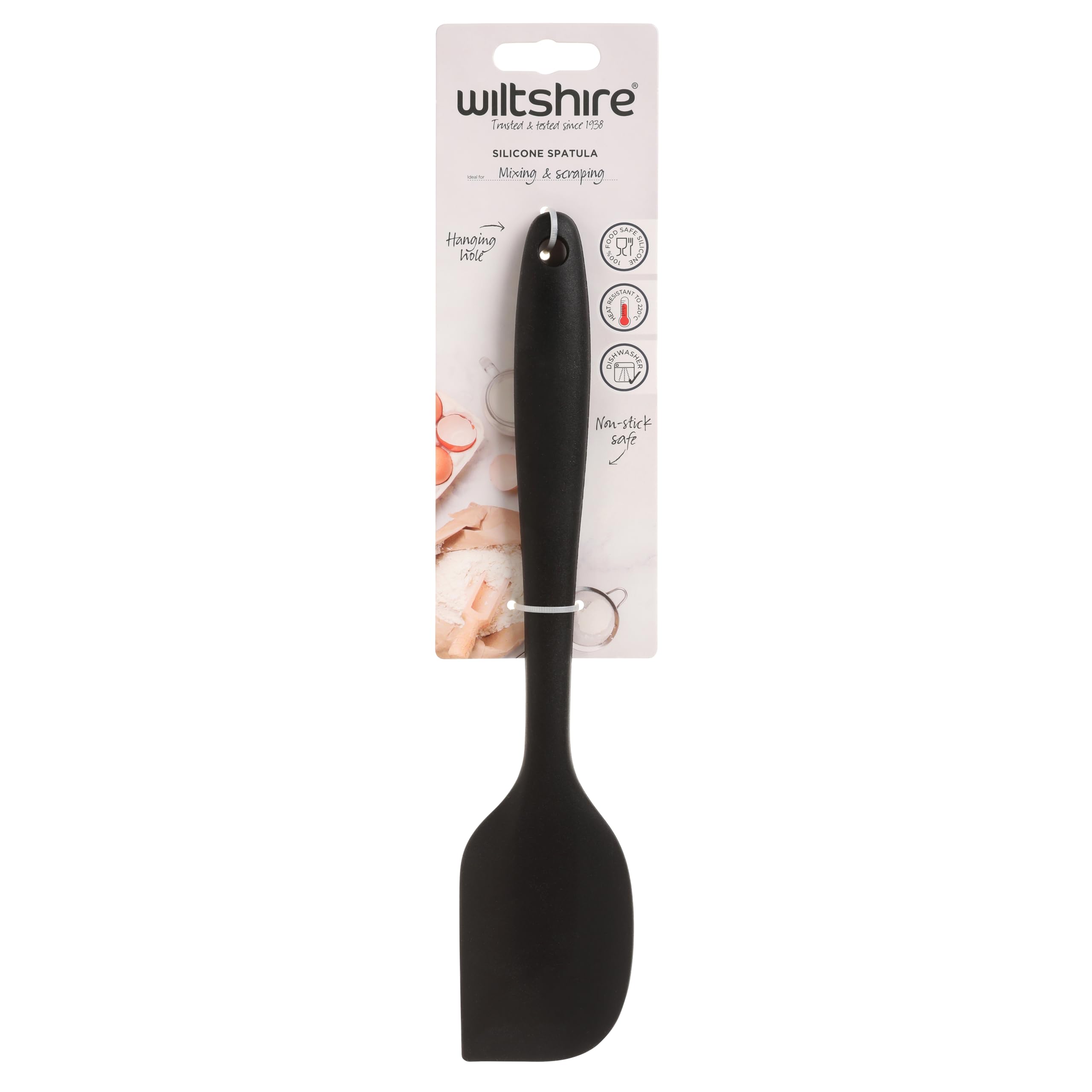 Wiltshire Silicone Spatula, Dough Scraper, Heat-Resistant Utensil, Non-Stick, Non-Scratch, Midnight Black, 27.2x5.5x1.5cm - Image 3
