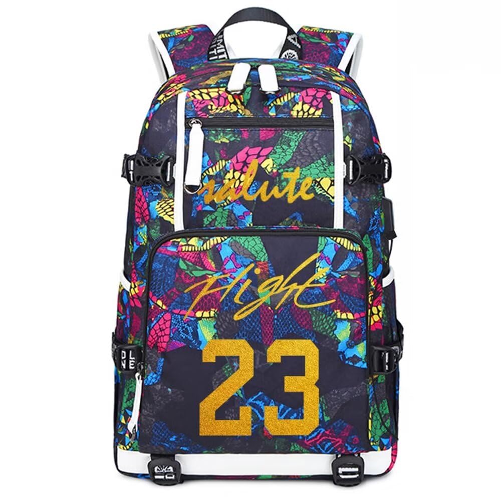 Basketball Player 23 Multifunction Backpack Travel Daypacks Fans Laptop Bag For Men Wome (Style 11)