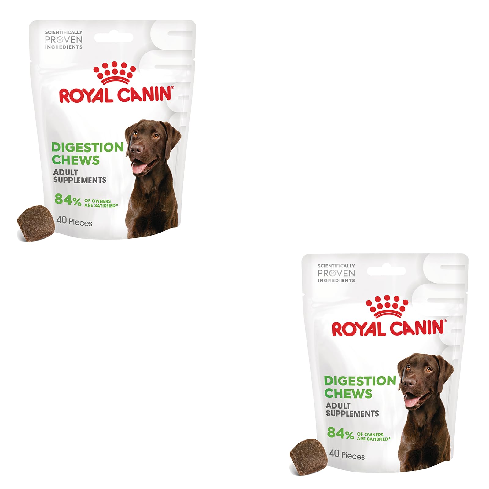 ROYAL CANIN Digestion Chews Adult Supplements | Paquete Doble | 2 x 160 g | Alimento complementario para Perros Adultos | para apoyar la digestión Normal y la Flora intestinal