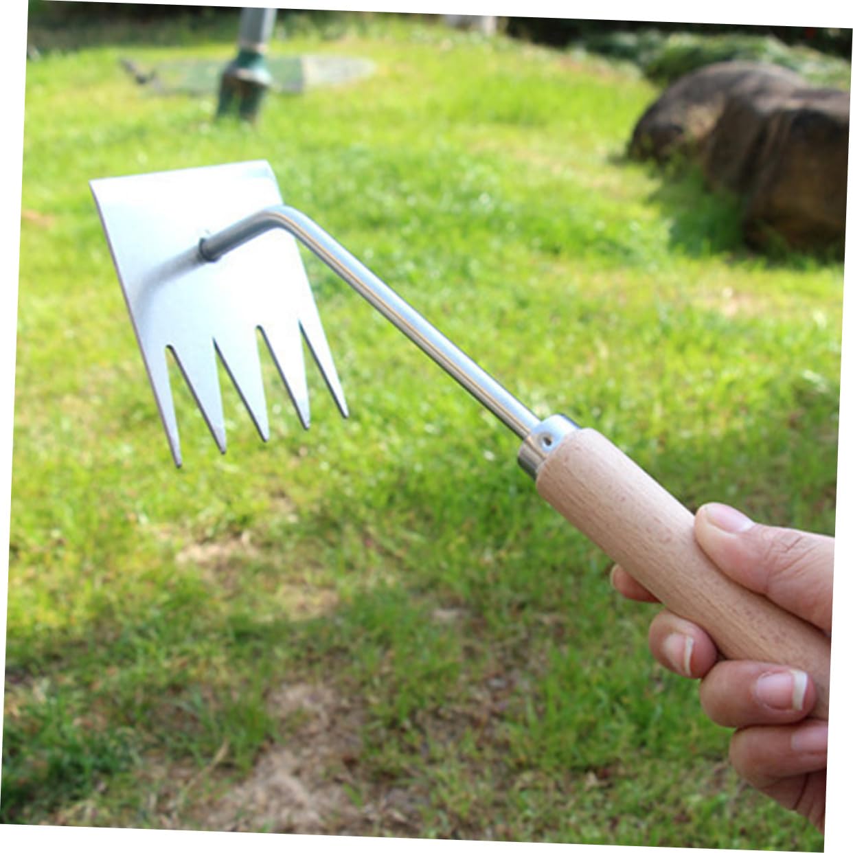 Toyvian 4 Stück Ergonomisches Gartenwerkzeug Multifunktionales Unkrautentfernungsgerät für Anfänger für Müheloses Jäten und Gartenpflege