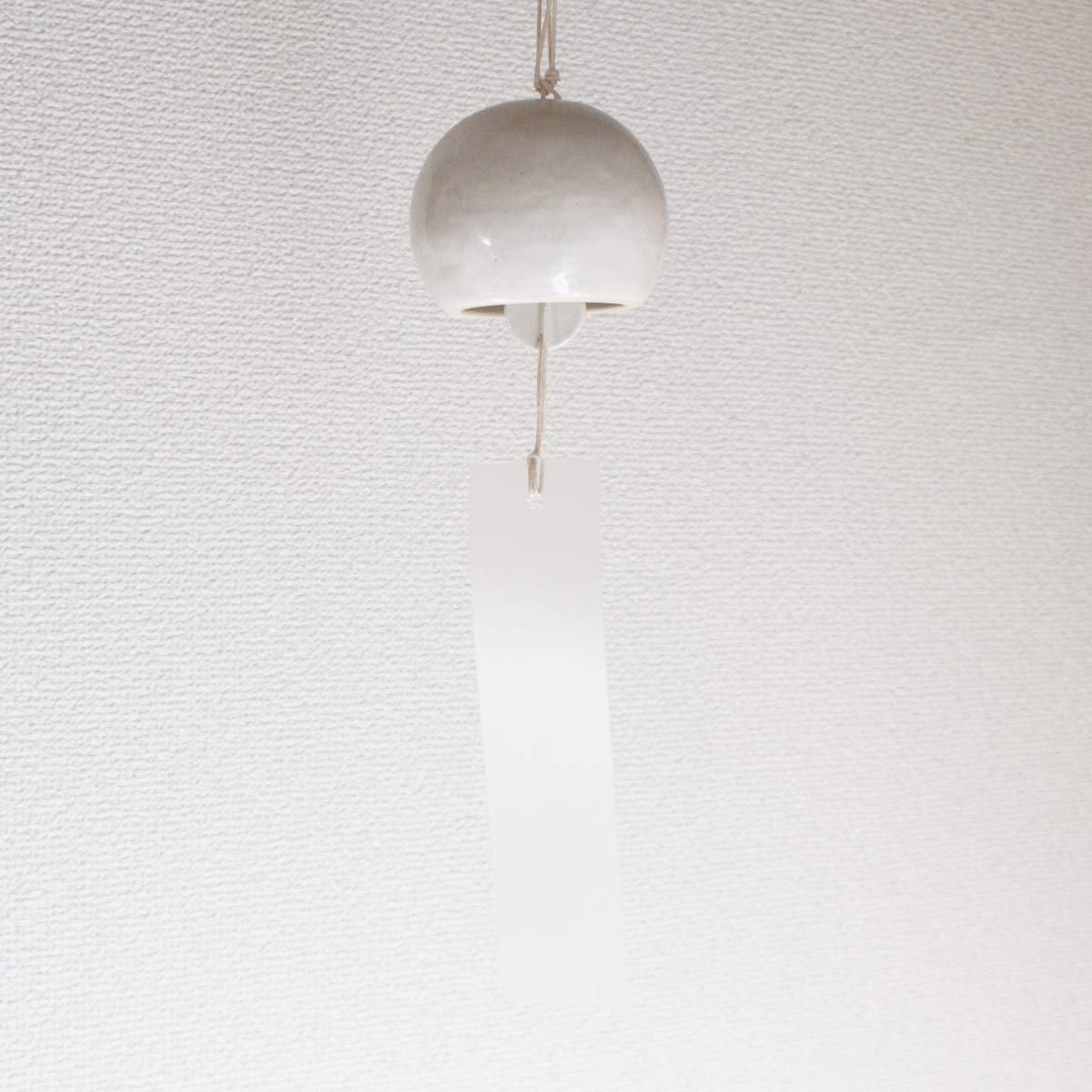 Kyoto Kiyomizu Ware Wind Chime Handmade Semi-Porcelain Cloud White Japan