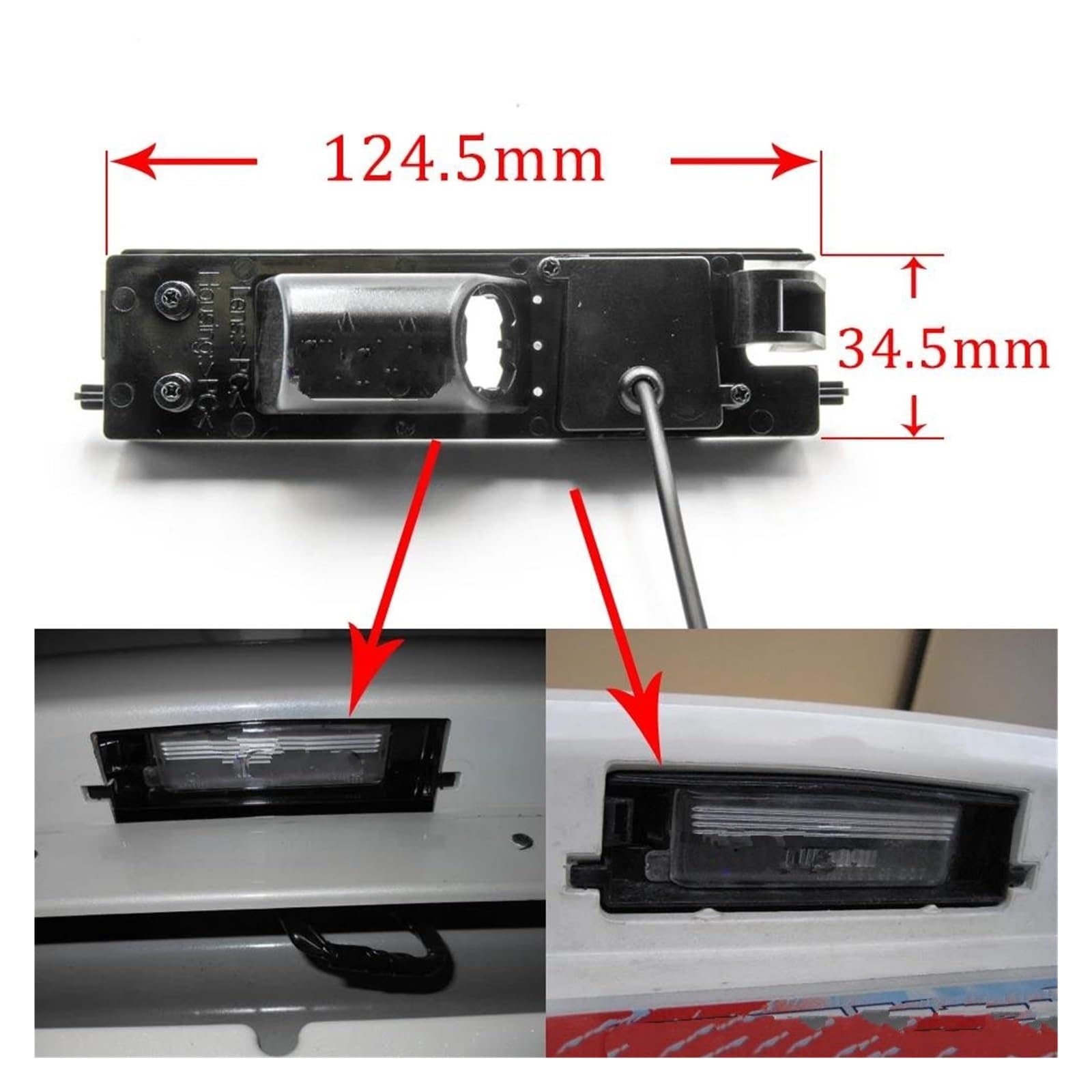 Zamiennik kamery cofania do Peugeot 108 2014-obecny samochodowy monitor cofania CCD HD AHD kamera cofania rybie oko kamera cofania (C135 AHD 720P) (D170 AHD 720P)