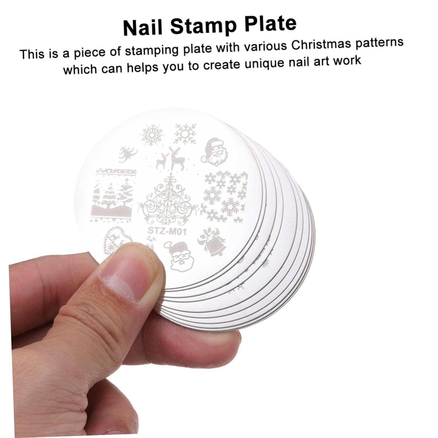 Healeved 30piezas Placas De Estampado De Uñas Para Arte De Uñas De Navidad Plantillas De Manicura Duraderas y Creativas Para Profesionales y Principiantes