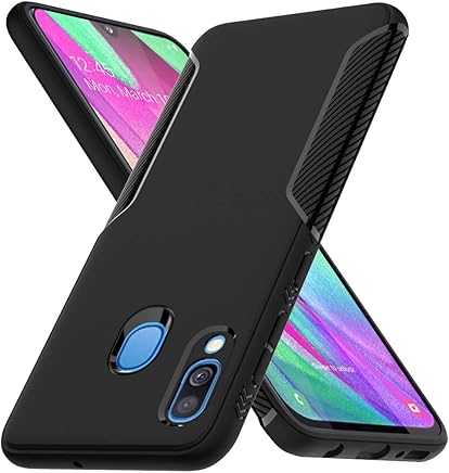 Ferilinso Funda para Samsung Galaxy A40, Dise?o de Moda Funda de Fbra de Carbono Dise?o H?brido Defensor Resistente a Los Ara?azos Protector de Silicona para Samsung Galaxy A40 (Negro) Ferilinso Funda para Samsung Galaxy A40, Dise?o de Moda Funda de Fbra de Carbono Dise?o H?brido Defensor Resistente a Los Ara?azos Protector de Silicona para Samsung Galaxy A40 (Negro)