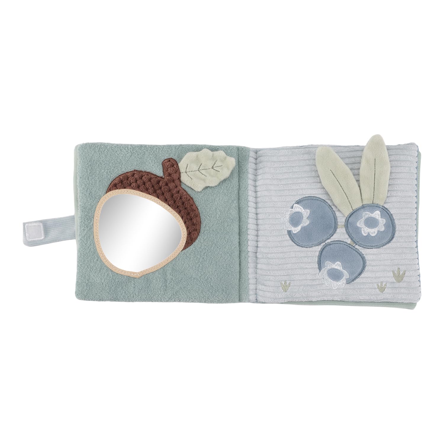 Little Dutch Fühlbuch Stoffbuch Babybuch aus weichem Stoff Aktivität, Entdecken und Knistern Fuchs blau - Forest Friends
