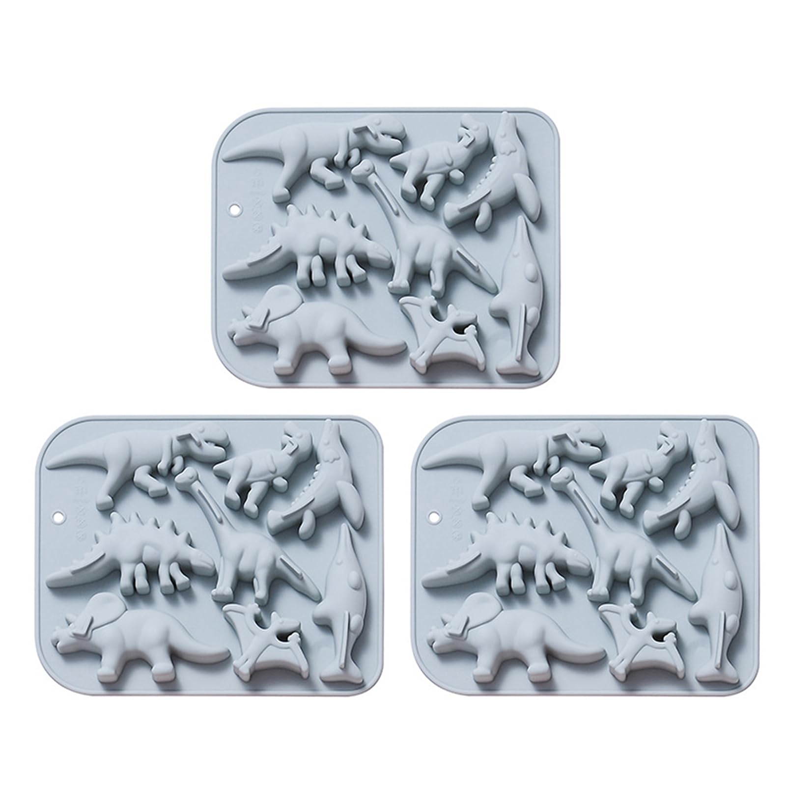 XAGMODSHN 8-Link Dinosaur Sugar Chocolate Cake Fondant Mold Baking Manual Biscuits Food Grade Silicone Dinosaur Cookie Silicone for