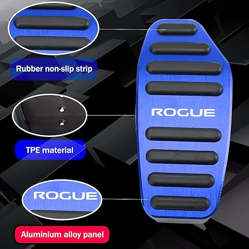 Miniatura 4 de XITER Juego de 2 fundas antideslizantes para pedal de acelerador de gas de aleación de aluminio sin perforación, para Nissan 2014-2026 Rogue,