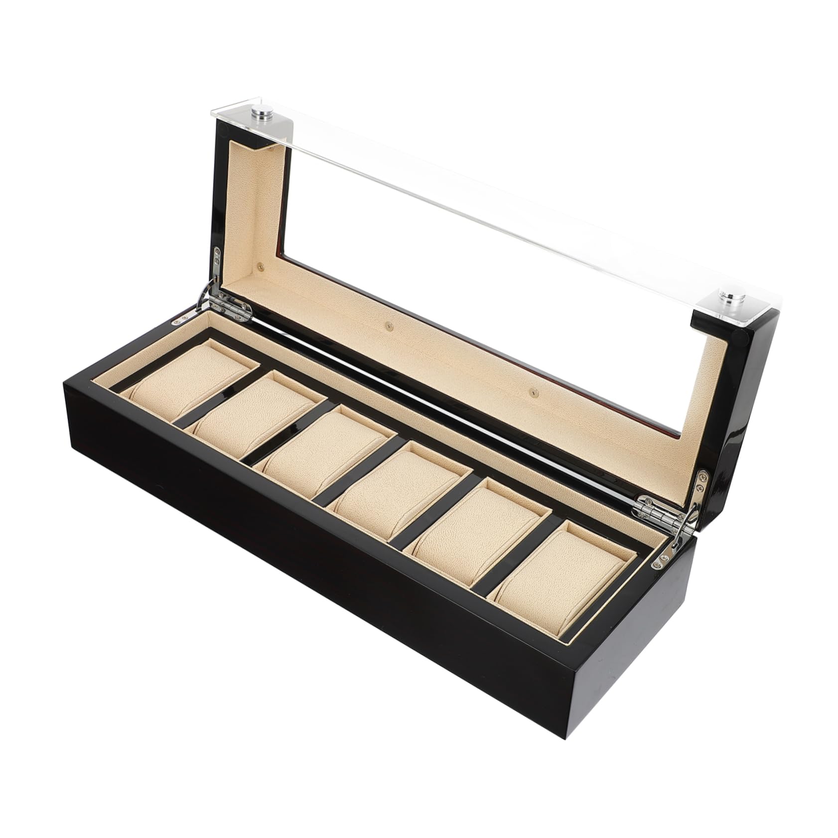 GALPADA Uhrenorganisator 1 Stück Holz Schwarz für Armbanduhr Box | Retro Uhrenvitrine, Uhrenaufbewahrungsbehälter, Klare Präsentation und Geordnete Lagerung