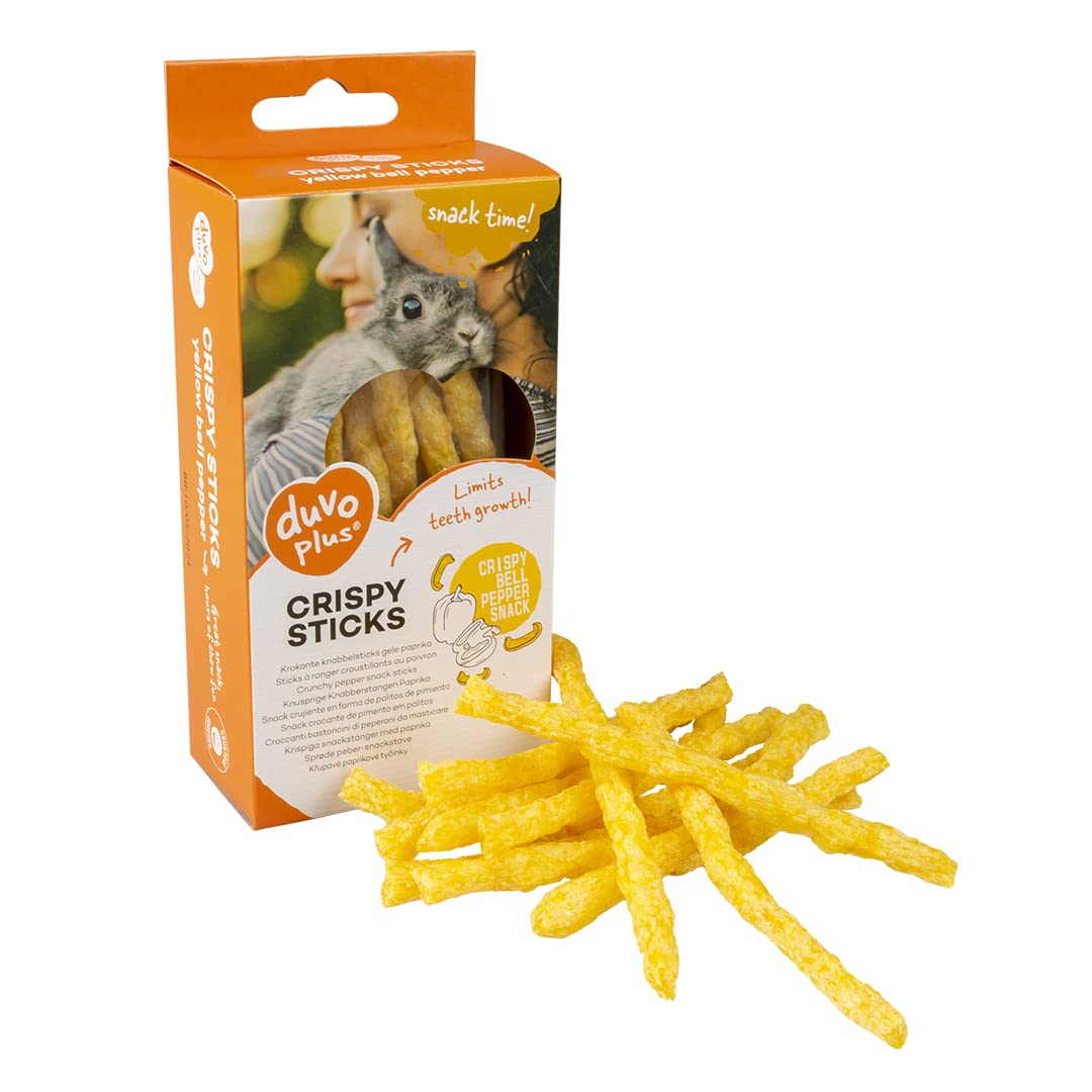 Duvo+ Crispy Chew Sticks for Rodents, with Yellow Bell Pepper, Healthy Treat, 50g